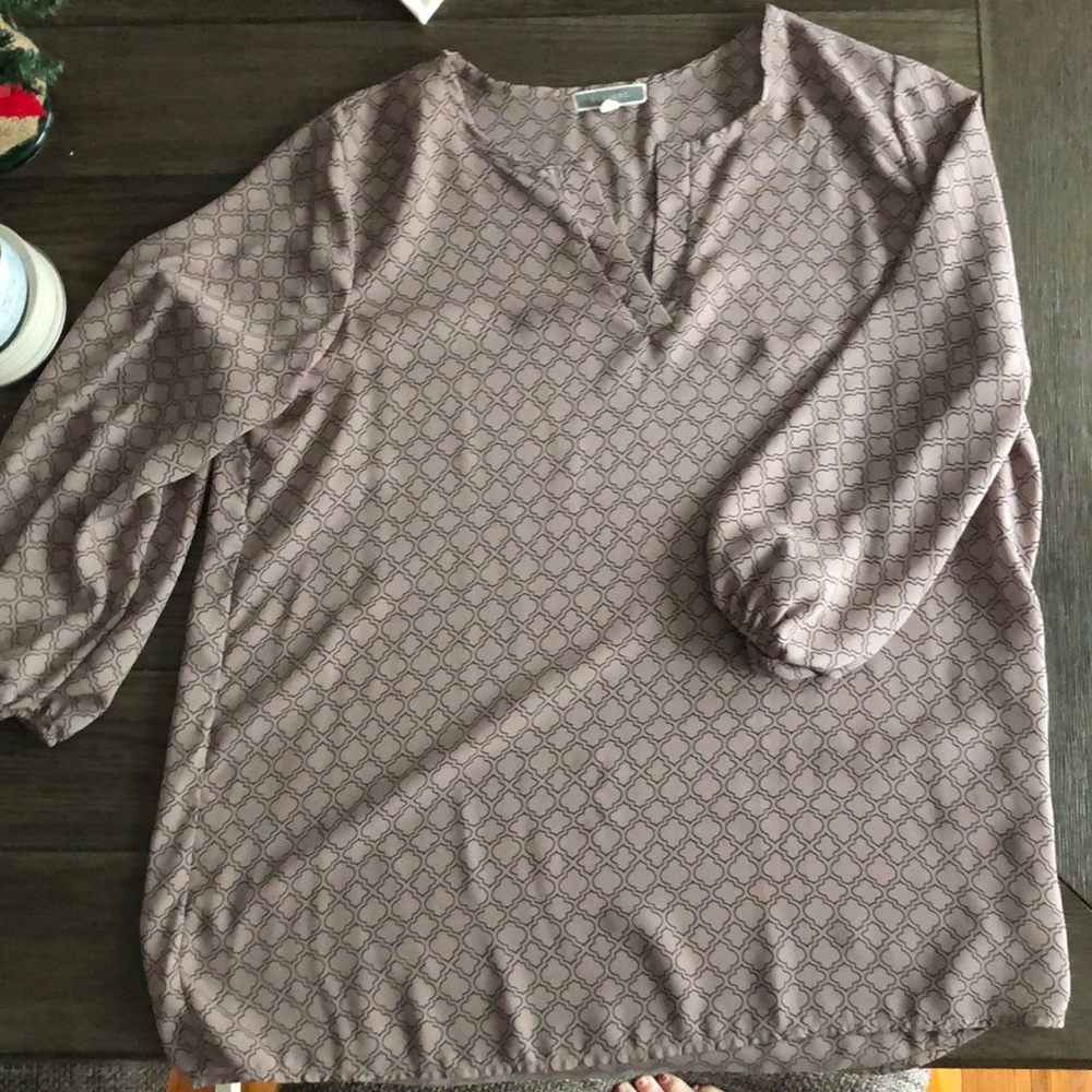 Beige printed blouse